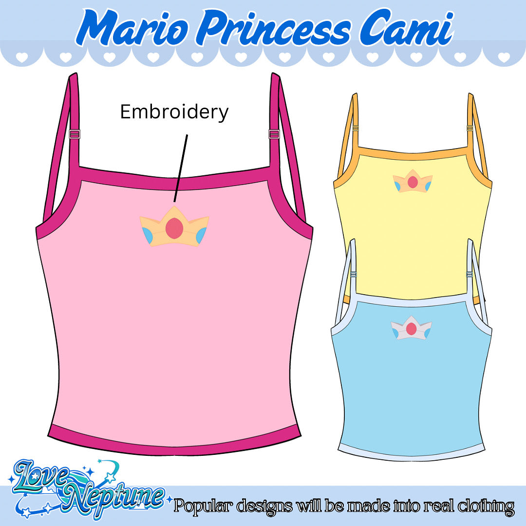 Mario Princess Cami Tops