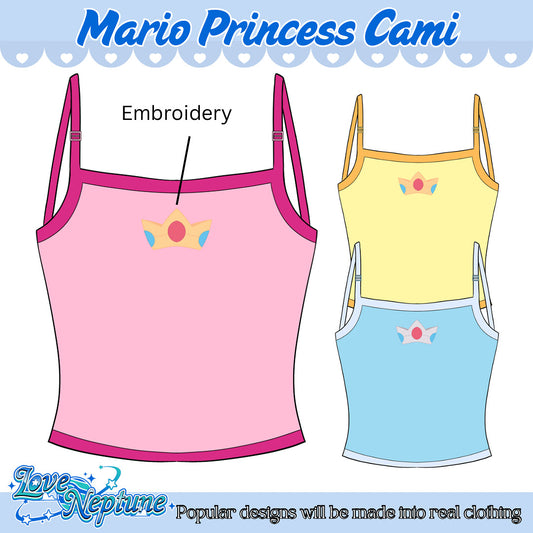Mario Princess Cami Tops